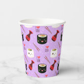 Kawaii Sushi Pattern Papieren Bekers (Achterkant)