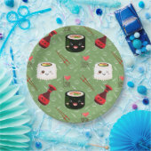 Kawaii Sushi Pattern Papieren Bordje (Feest)