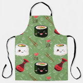 Kawaii Sushi Pattern Schort (Voorkant)