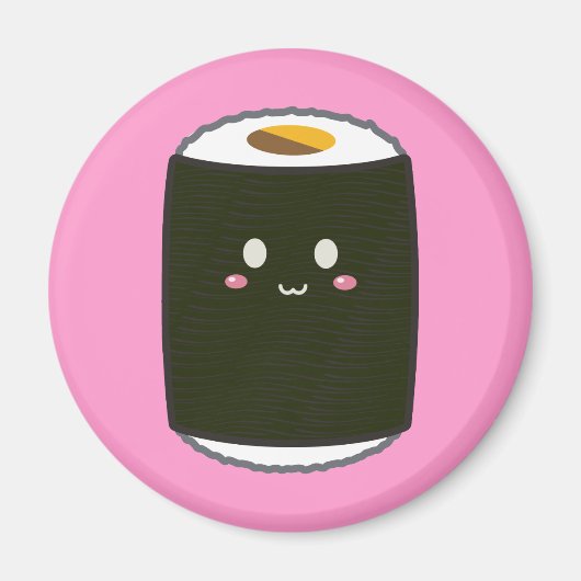 Kawaii Sushi Roll Magneet (Voorkant)