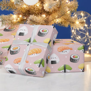 Kawaii sushi rollen, sushi patroon cadeaupapier