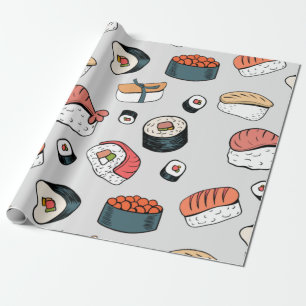 kawaii sushi rolls cadeaupapier