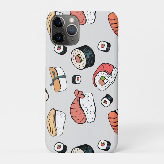 Kawaii Sushi Rolls Pattern Slip-On Sneakers Case-Mate iPhone Case (Achterkant)