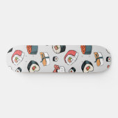 Kawaii Sushi Rolls Pattern Slip-On Sneakers Skateboard (Horizontaal)