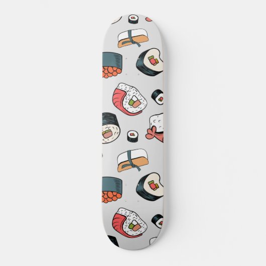 Kawaii Sushi Rolls Pattern Slip-On Sneakers Skateboard (Voorkant)