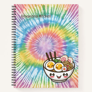 Kawaii Sushi Schattigee Tie Dye Notitieboek