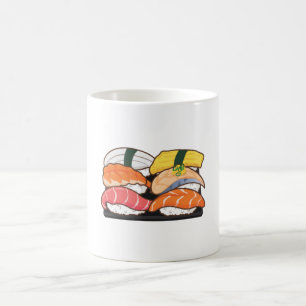 Kawaii Sushi set - Salmon Tuna Egg Shrimp Koffiemok