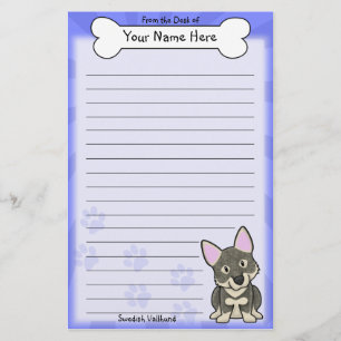 Kawaii Swedish Vallhund Stationery Briefpapier