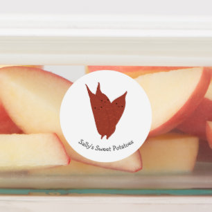 Kawaii Sweet Potatoes label met naam