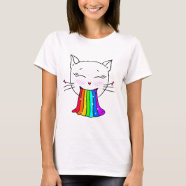 Kawaii! T-Shirt. Trendy aangepaste lachende kat T-shirt