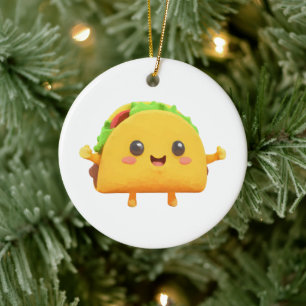Kawaii Taco Keramisch Ornament