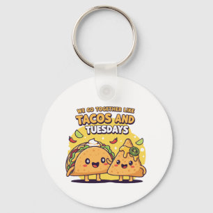 Kawaii Taco & Nacho We passen bij elkaar als Tac Sleutelhanger