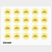 Kawaii Taco Ronde Sticker (Vel)
