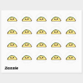 Kawaii Taco Ronde Sticker (Vel)