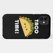Kawaii Taco Time iPhone Case (Achterkant (horizontaal))