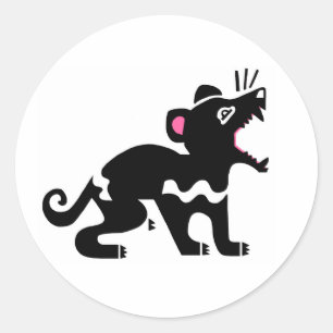 Kawaii - Tasmaanse DUIVEL - Australië - Wildlife Ronde Sticker