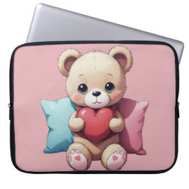 Kawaii Teddy Bear Laptop Sleeve