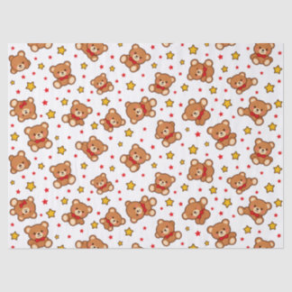 Kawaii Teddys en Sterren Patroon Tissuepapier