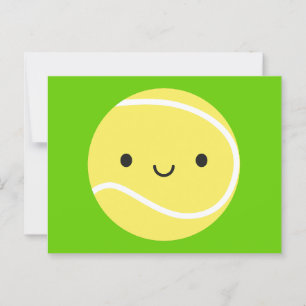 Kawaii Tennisbal Briefkaart