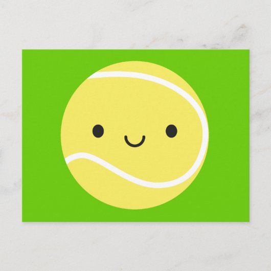 Kawaii Tennisbal Briefkaart (Voorkant)