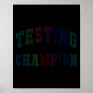 Kawaii testkampioen test dag leraar bruh wiskunde poster