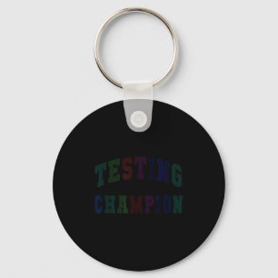 Kawaii testkampioen testdag leraar bruh wiskunde sleutelhanger