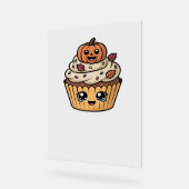 kawaii Thanksgiving cupcake Classic T-Shirt Acryl Bord (Hoek)