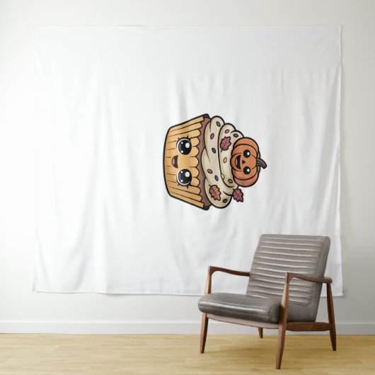 kawaii Thanksgiving cupcake Classic T-Shirt Wandkleed (In Situ (horizontaal))