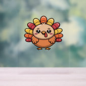 kawaii Thanksgiving kalkoen Classic T-Shirt_1 Acryl Bord (Neutraal)