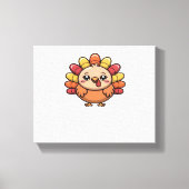 kawaii Thanksgiving kalkoen Classic T-Shirt_1 Canvas Afdruk (Voorkant)