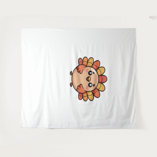 kawaii Thanksgiving kalkoen Classic T-Shirt Wandkleed (Voorkant (horizontaal))