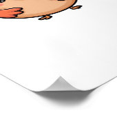 kawaii Thanksgiving kalkoen Oversized T-Shirt Poster (Hoek)