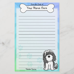 Kawaii Tibetan Terrier Stationery Briefpapier