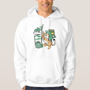 Kawaii Tijger en Matcha Milkshake Kappa Hoodie