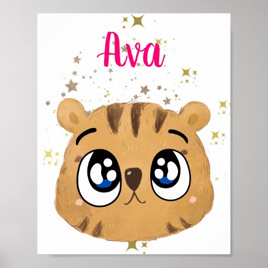 kawaii-tijger poster (Voorkant)
