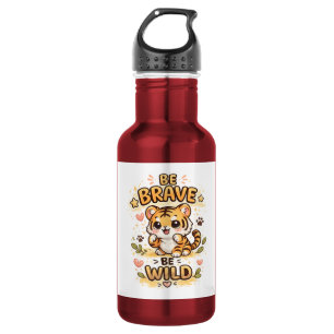 Kawaii Tijger – Wees Dapper Wees Wild Waterfles