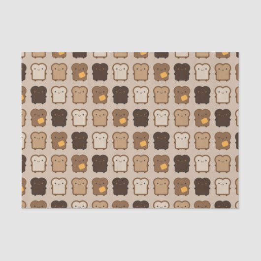 Kawaii Toast Tissuepapier (Voorkant)