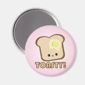 Kawaii Toasty ! Aimant de toast (Recto/Verso)