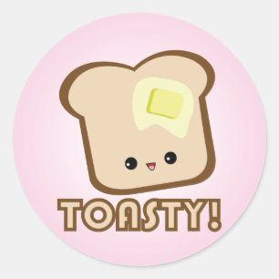 Kawaii Toasty ! Autocollants de pain grillé