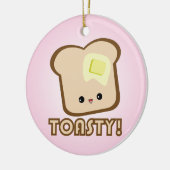 Kawaii Toasty! Tostversiering Keramisch Ornament (Links)