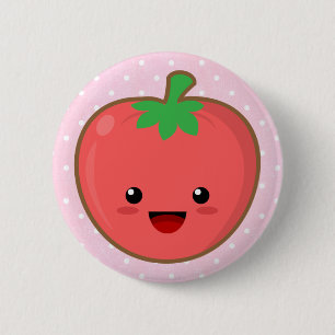 Kawaii Tomato Ronde Button 5,7 Cm