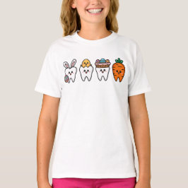 Kawaii Tooth Easter Art - Schattigee tandheelkundi T-shirt