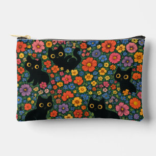 Kawaii Tuin Kunst Schattige Zwarte Kat Bloem Mot Etui