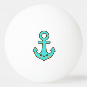 Kawaii Turquoise Anker – grillig en vrolijk Pingpongballen