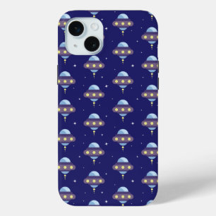 Kawaii UFO patroon iPhone 15 Mini Hoesje