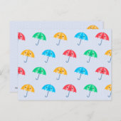 Kawaii Umbrellas Briefkaart (Voorkant / Achterkant)