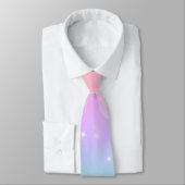 Kawaii Unicorn Gradient Pastel Cravate (Attaché)