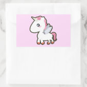 Kawaii Unicorn Rechthoekige Sticker (Tas)