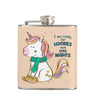 Kawaii Unicorn   Winter en Hoodies Heupfles