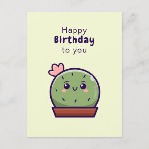 Kawaii verjaardagskaart briefkaart